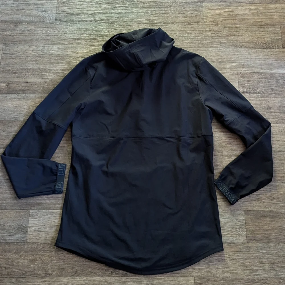 Under Armour Men's Vanish Water Resistant 1/4 Zip Pullover Black Jacket Size Med - Picture 3 of 6